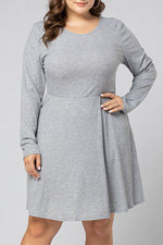Load image into Gallery viewer, Plus Size Knot Back Ribbed Dress
