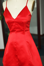 Load image into Gallery viewer, Red Backless Fit and Flare Short Dress Inspired By Selena
