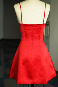 Red Backless Fit and Flare Short Dress Inspired By Selena