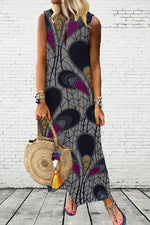Load image into Gallery viewer, Printed Scoop Sleeveless Maxi Dress

