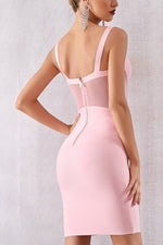 Load image into Gallery viewer, Sexy Pink Bustier Bandage Party Dress

