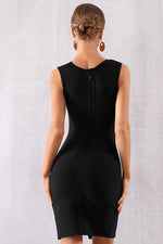Load image into Gallery viewer, Sexy V-neck Button Belt Bandage Dress

