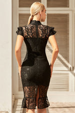 Load image into Gallery viewer, Sexy Black Lace Cocktail Party Dress
