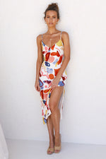 Load image into Gallery viewer, Sexy Cut Out Print Backless Maxi Dress
