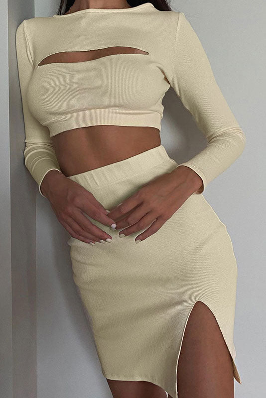 Sexy Cut Out Two Pieces Party Homecoming Dress