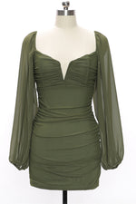 Load image into Gallery viewer, Sexy Green Long Sleeve Party Dress
