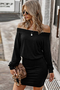 Sexy Mini Off-the-Shoulder Long Sleeve Party Dress