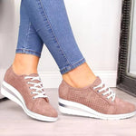Load image into Gallery viewer, Comfort Suede Hollow Wedges Sneakers
