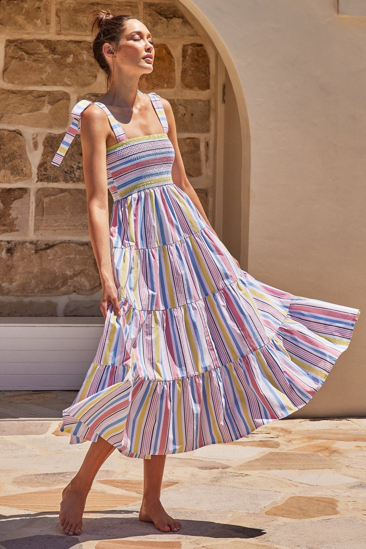 Summer Women's Holiday A-Line Print Dress