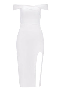 Black Off-the-shoulder Slit Tight-fitting Bandage Prom Dress