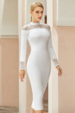 Load image into Gallery viewer, White Long Sleeve Bodycon Cocktail Party Bandage Dresses

