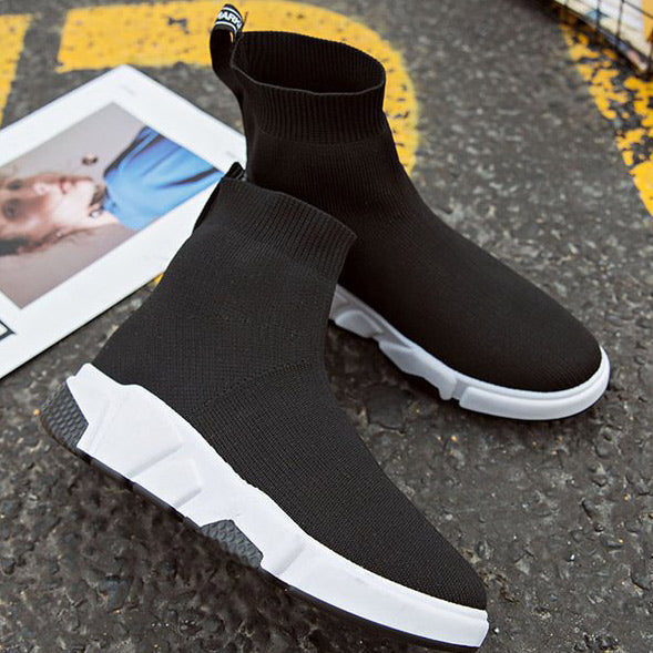 Wide Fit Sock Comfort Knit Sneakers