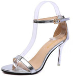 Load image into Gallery viewer, Patent Leather Open-toe Sandals With Buckle
