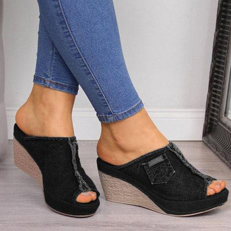 Women's Peep-toe Wedge Heel Sandals