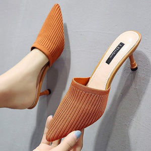 Pointed Close-toe Stiletto Heel Sandals