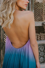 Load image into Gallery viewer, Gradient Color Halter Maxi Dress
