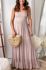 Load image into Gallery viewer, Strappy Back Ruffle Tiered Maxi Dress
