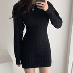 Load image into Gallery viewer, Casual Knitted Sweater Bodycon Dress
