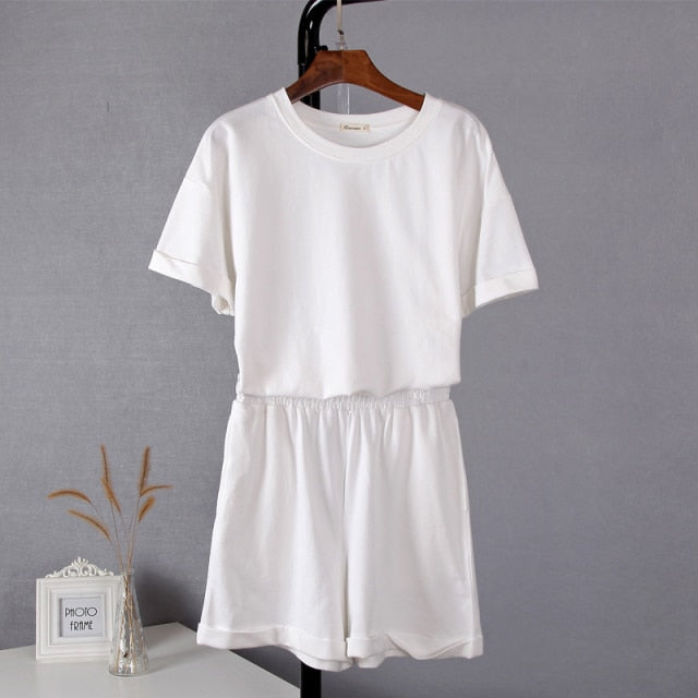 Casual Two Piece T-Shirt and Short Set